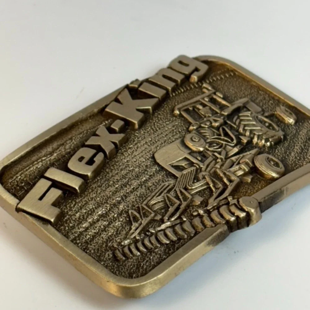Vintage Belt‎ Buckle Flex King Ripper Tractor Farming 1985 Agriculture Numbered